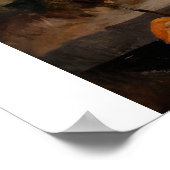 Decoupage - Twee Uilen met uitzicht op de herfst Poster (Hoek)