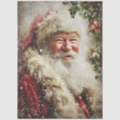 Decoupage Twinkeling Kerstman Santa  Tissuepapier (Voorkant)
