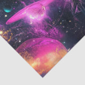 Decoupage Universe Cosmo Planets blauw Paarse roze Tissuepapier (Detail)