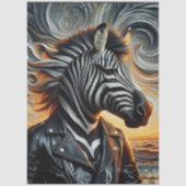 Decoupage Urban Zebra Rebel Art Tissuepapier (Voorkant)