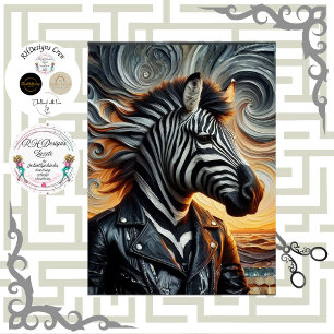 Decoupage Urban Zebra Rebel Kunst Tissuepapier