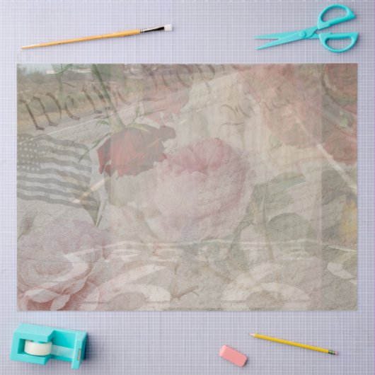 Decoupage USA Bloemencollage Tissuepapier (Craft)