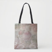 Decoupage USA Bloemencollage Tote Bag (Voorkant)