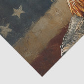 Decoupage USA Patriottische Haan Vlag Tissuepapier (Detail)