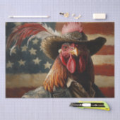 Decoupage USA Patriottische Haan Vlag Tissuepapier (Craft)