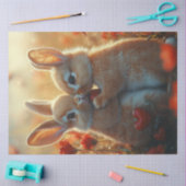 Decoupage Valentijn 2 konijntjes Valentijn in de l Tissuepapier (Craft)