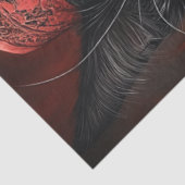 Decoupage Valentijn Cat Rood Zwart Tissuepapier (Detail)