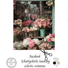 Decoupage Valentijn Flower Shop Display Tissuepapier