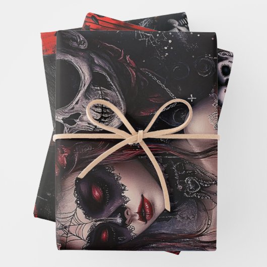 Decoupage Valentijn Harten en Gotische koppels Inpakpapier Vel (In situ)