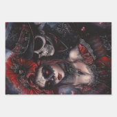 Decoupage Valentijn Harten en Gotische koppels Inpakpapier Vel (Voorkant)