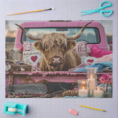 Decoupage Valentijn Highland Koe  Truck Tissuepapier (Craft)