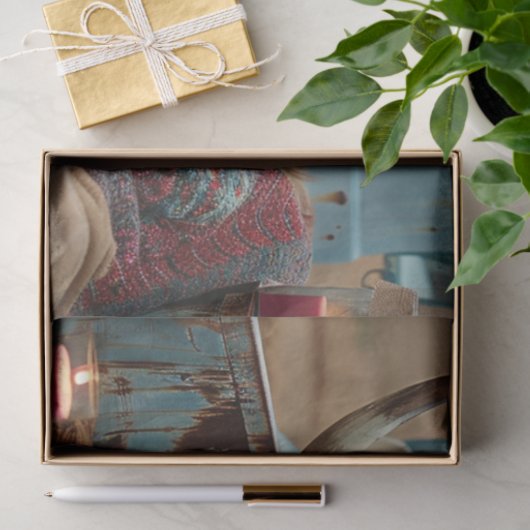 Decoupage Valentijn Highland Koe Truck Tissuepapier (Geschenk)