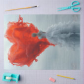 Decoupage Valentijn Red Heart Mooie Vrouw Tissuepapier (Craft)