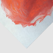 Decoupage Valentijn Red Heart Mooie Vrouw Tissuepapier (Detail)