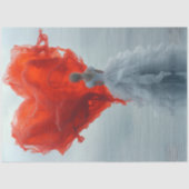 Decoupage Valentijn Red Heart Mooie Vrouw Tissuepapier (Voorkant)