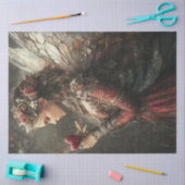 Decoupage Valentijn Sprookjesrood Intrinsieke Jurk Tissuepapier (Craft)