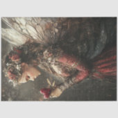 Decoupage Valentijn Sprookjesrood Intrinsieke Jurk Tissuepapier (Voorkant)