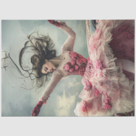 Decoupage Valentijn Vrouw in Liefde Dans Tissuepapier