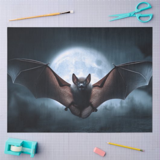 Decoupage Vampier Gothic Bat Moon Tissuepapier (Craft)