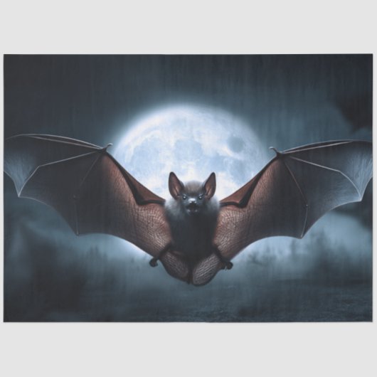 Decoupage Vampier Gothic Bat Moon Tissuepapier (Voorkant)