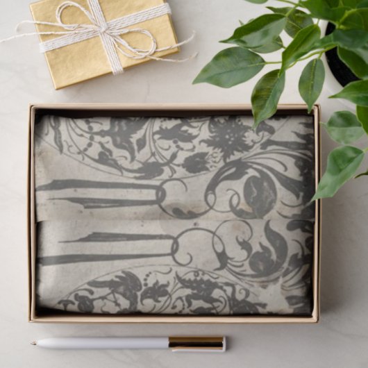 Decoupage van architectuurdetails tissuepapier (Geschenk)