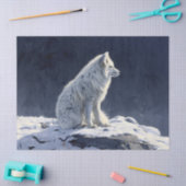 Decoupage van Arctic Fox Tissuepapier (Craft)