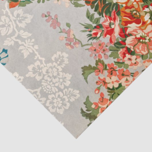 decoupage van bloemenpapier tissuepapier (Detail)