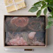 Decoupage van bloemschedel tissuepapier (Geschenk)