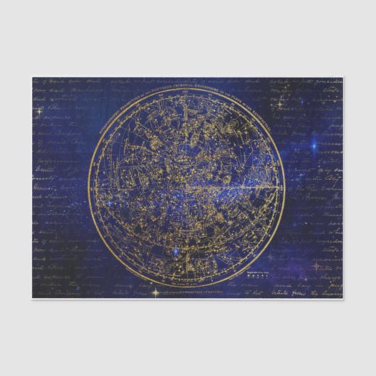 Decoupage van constellatie tissuepapier (Voorkant)