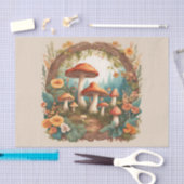 Decoupage van Cottagecore Mushrooms Tissuepapier (Craft)