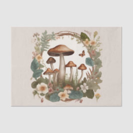 Decoupage van Cottagecore Mushrooms Tissuepapier