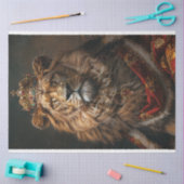 Decoupage van de Afrikaanse Nobelkoning Tissuepapier (Craft)