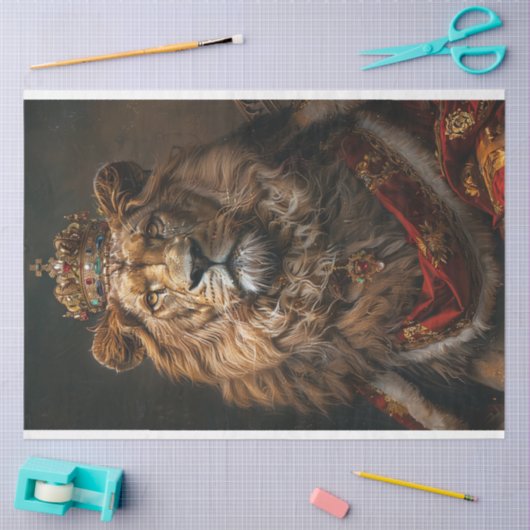 Decoupage van de Afrikaanse Nobelkoning Tissuepapier