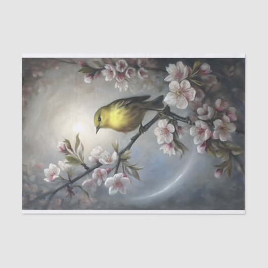 decoupage van de grote grasmus tissuepapier (Voorkant)