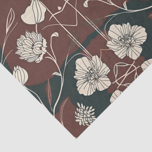 Decoupage van de Najaars Noir Bloesems Tissuepapier (Detail)