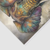 Decoupage van de olifant in mozaïek tissuepapier (Detail)