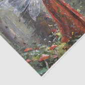 Decoupage van de paddenstoelenfee tissuepapier (Detail)