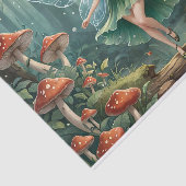 Decoupage van de paddenstoelenfee tissuepapier (Detail)