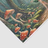 Decoupage van de paddenstoelenfee tissuepapier (Detail)