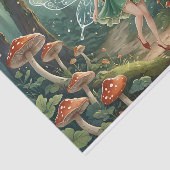 Decoupage van de paddenstoelenfee tissuepapier (Detail)