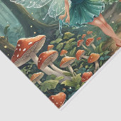 Decoupage van de paddenstoelenfee tissuepapier (Detail)