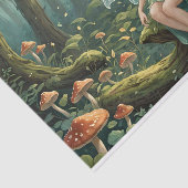 Decoupage van de paddenstoelenfee tissuepapier (Detail)