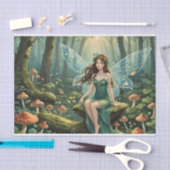 Decoupage van de paddenstoelenfee tissuepapier (Craft)