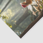 Decoupage van de paddenstoelenfee tissuepapier (Detail)