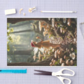 Decoupage van de paddenstoelenfee tissuepapier (Craft)