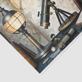 Decoupage van de sterrenkundige studiebureau globe tissuepapier (Detail)