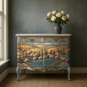 Decoupage van de Toscaanse Vineyard Hills Tissuepapier