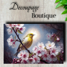 decoupage van de voorjaarsserenade tissuepapier