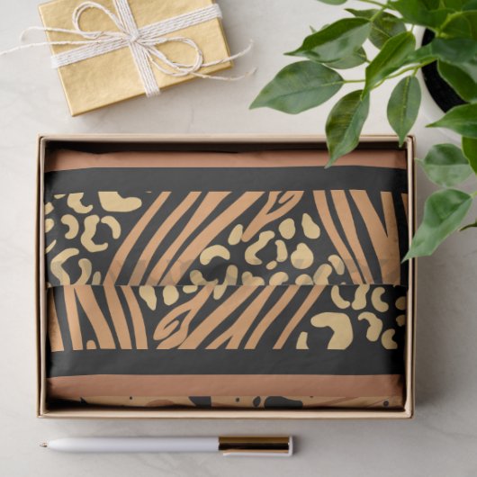 Decoupage van de vuilnispagina van Leopard Tissuepapier (Geschenk)