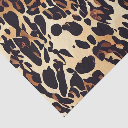 Decoupage van de vuilnispagina van Leopard Tissuepapier (Detail)